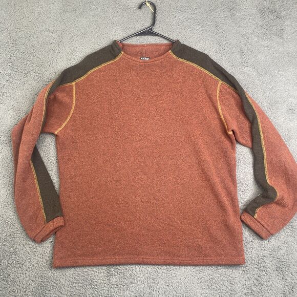 KÜHL Other - Kuhl Alfaca Fleece Sweater Mens Large Brown Orange Thumbholes VTG Outdoor Canada